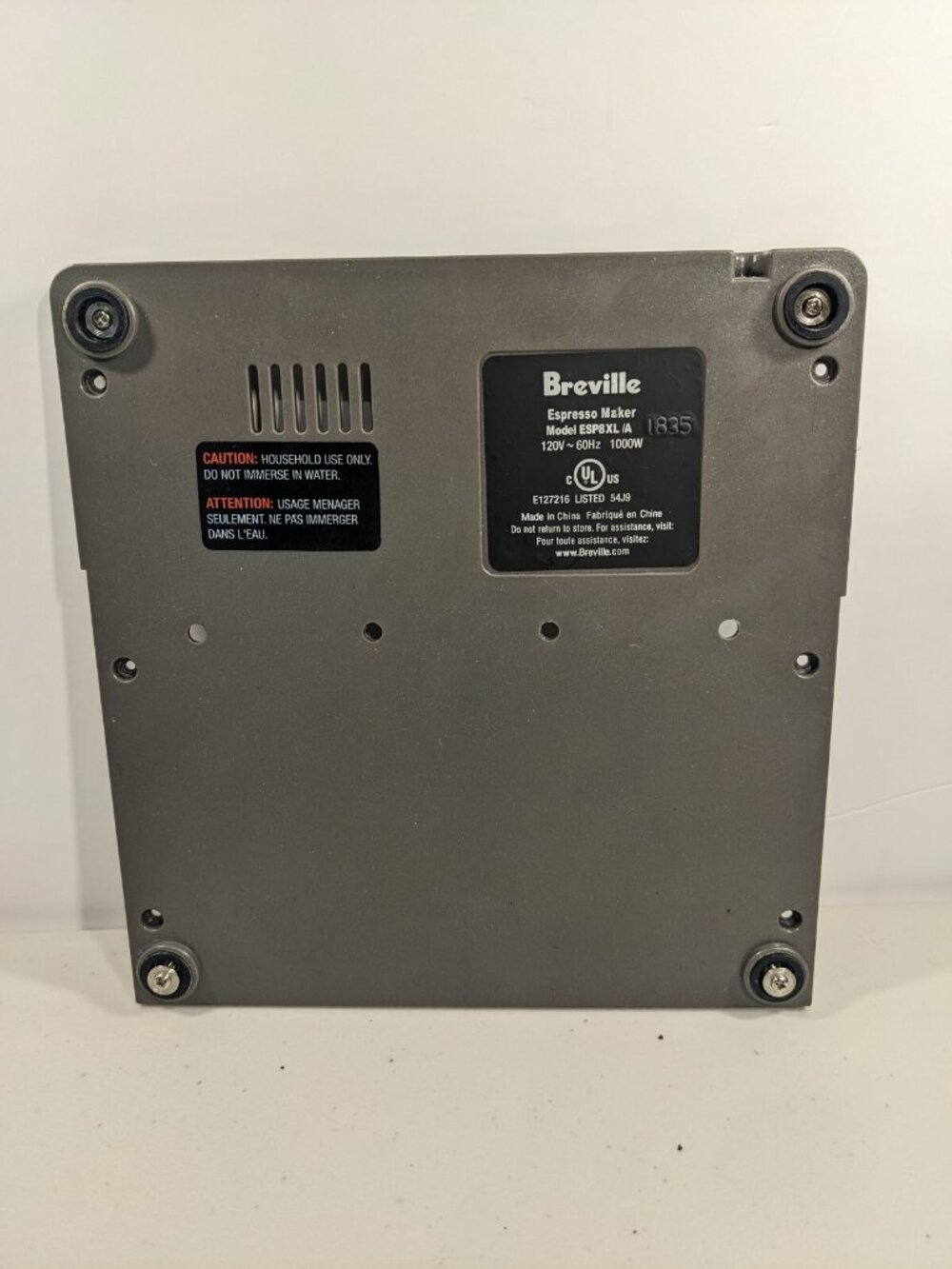Replacement Bottom Base for Breville Cafe Roma Espresso Machine ESP8XL